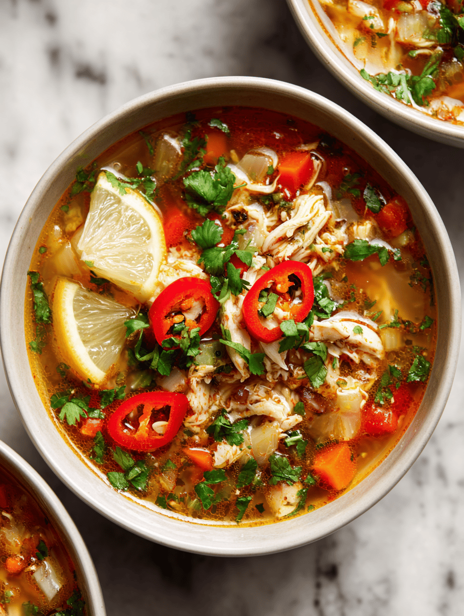 spicy chicken soup recipe